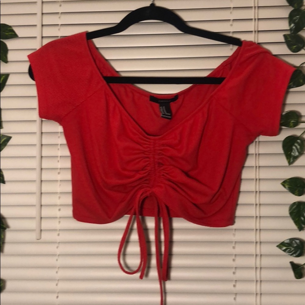 Red crop top